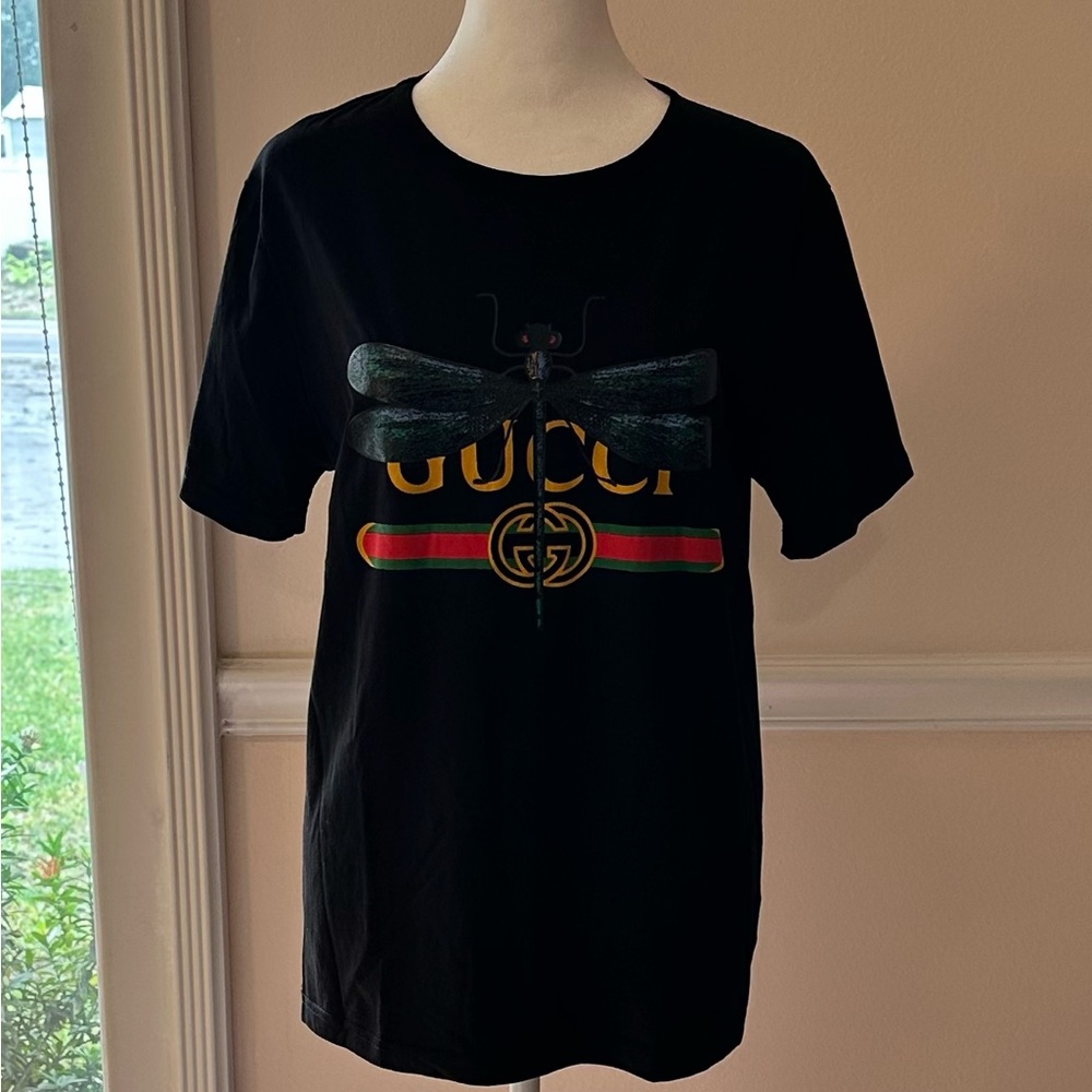 NWT Black T-shirt With Dragonfly Design